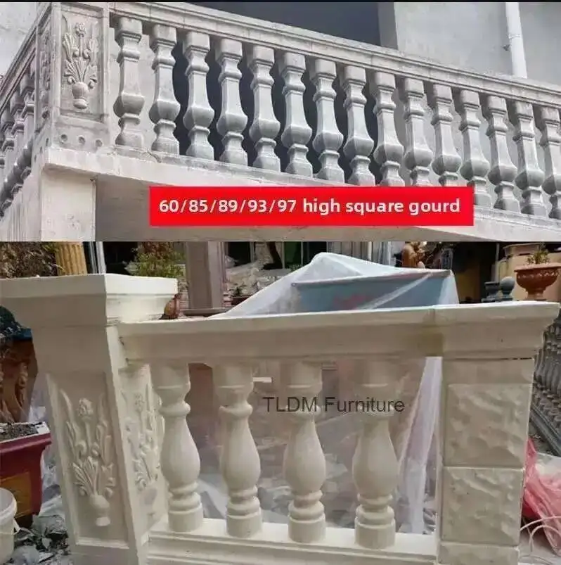 

Home Fence Retro Handrail Column Roman Villa Columns Balcony Mold Garden Cement Vase Column Building European Garden Decoration