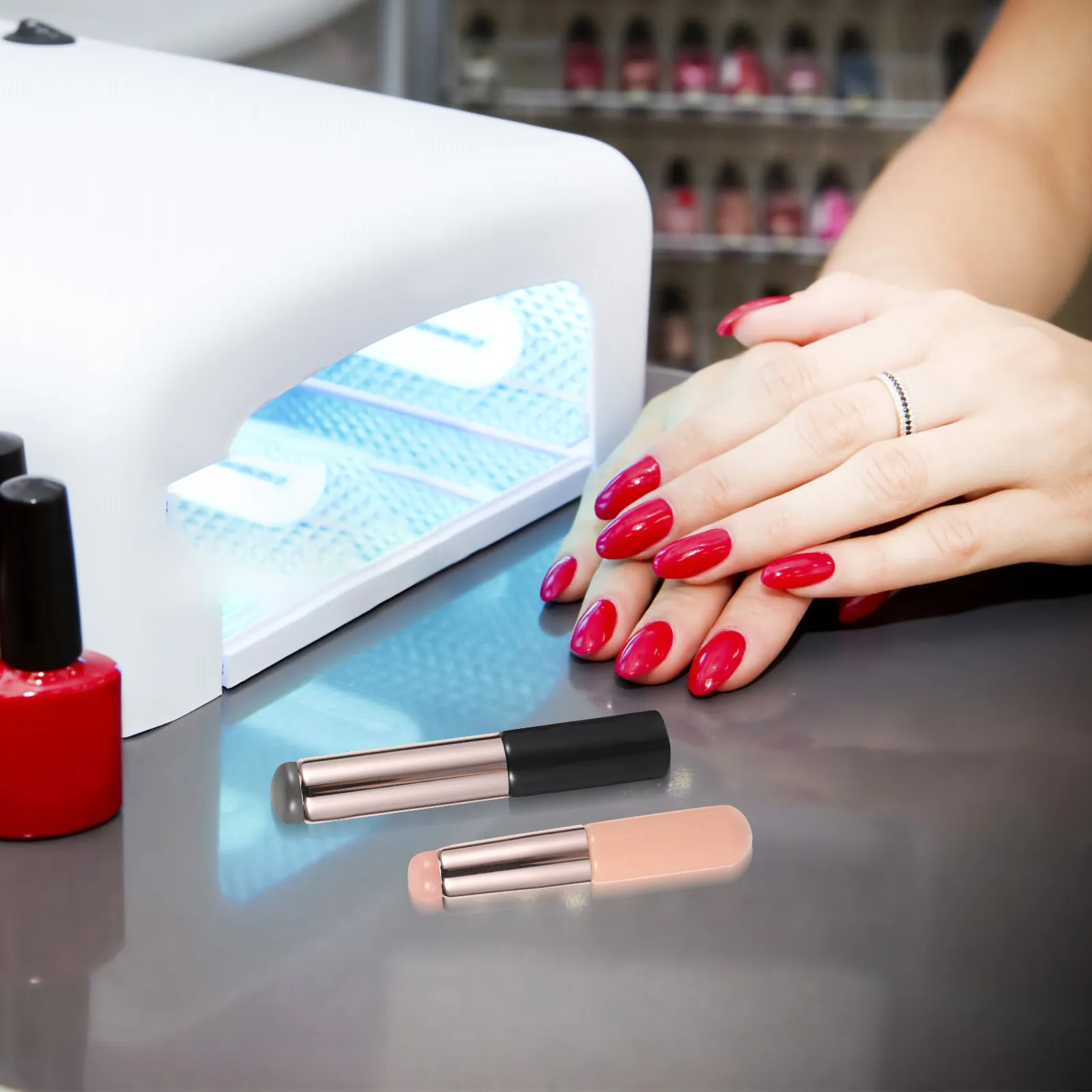 

Набор из 2 силиконовых аппликаторов для градиентного дизайна ногтей, мягкие и безопасные кисти для всех уровней подготовки, принадлежности для нейл-арта