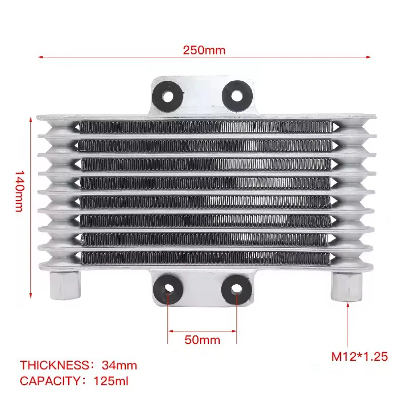 Pitbike Motorcycle Oil Radiator Tuning 400cc 2 4 Stroke Engine 125ml Oil Cooler For KTM Kawasaki Enduro Motocross Accessories