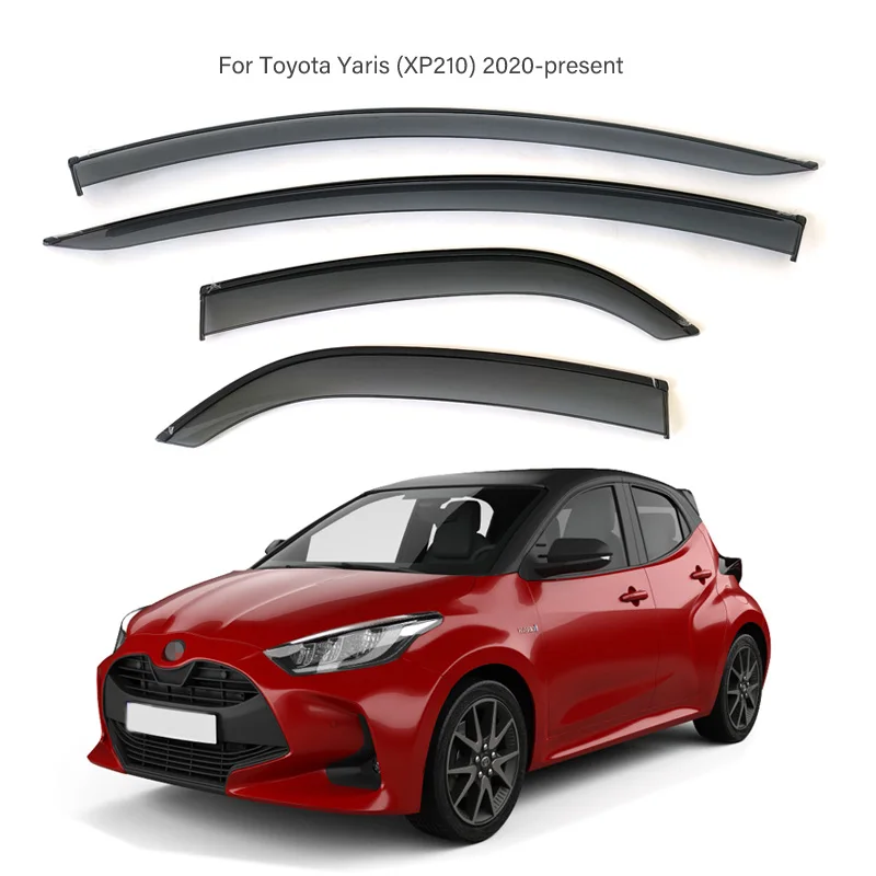 

For Toyota Yaris Hatchback 2020-2025 Window Visors Car Rain Guards Wind Deflectors Sun Vent Shade Auto Exterior Accessories