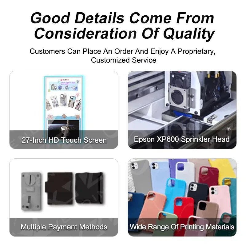 مخصص الحصري 7 ألوان ثلاثية الأبعاد الأشعة فوق البنفسجية الطباعة الذكية AI لتقوم بها بنفسك جراب هاتف طابعة آلة بيع حالة الهاتف آلة بيع