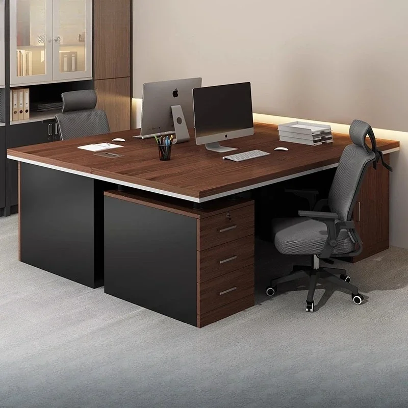 Staff desk single double simple modern office staff seat table and chair combination boss desk computer desk
