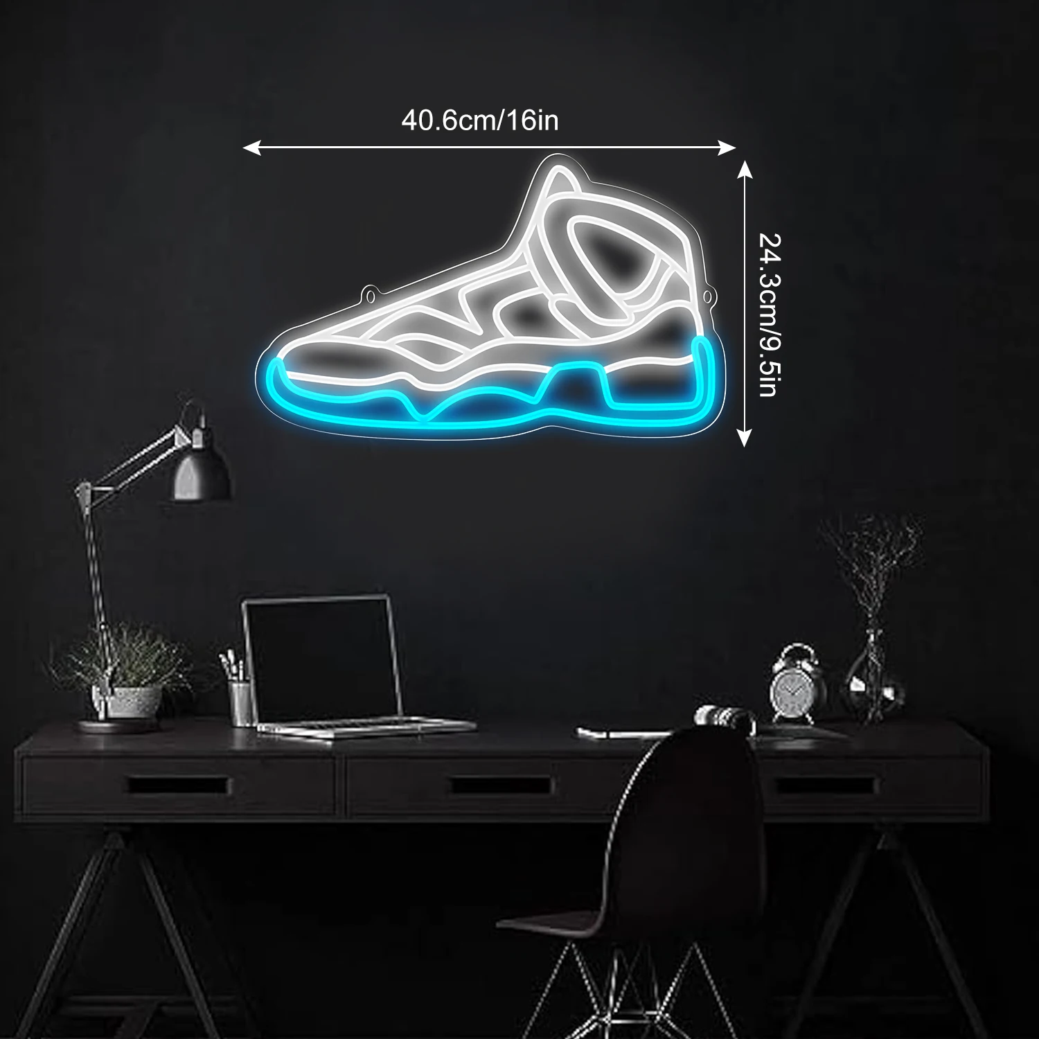 Sneaker Neon Wall Decor Sneaker LED Light Sign per Family Playroom, dimmerabile Shoe Neon Sign for Teens Room Decor regali per feste