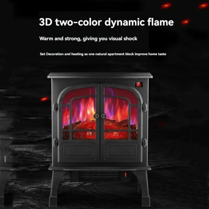 سخان الموقد الأوروبي ثلاثي الأبعاد محاكاة لهب التدفئة سخان الرجعية للمنزل توفير الطاقة غرفة المعيشة
