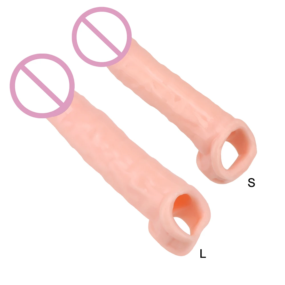 10-22cm Penis Extender Enlarger Cock Ring For Men Cockring Dildo Sleeve Thick Condoms Delay Exerciser Sex Toys Adult 18 Couples