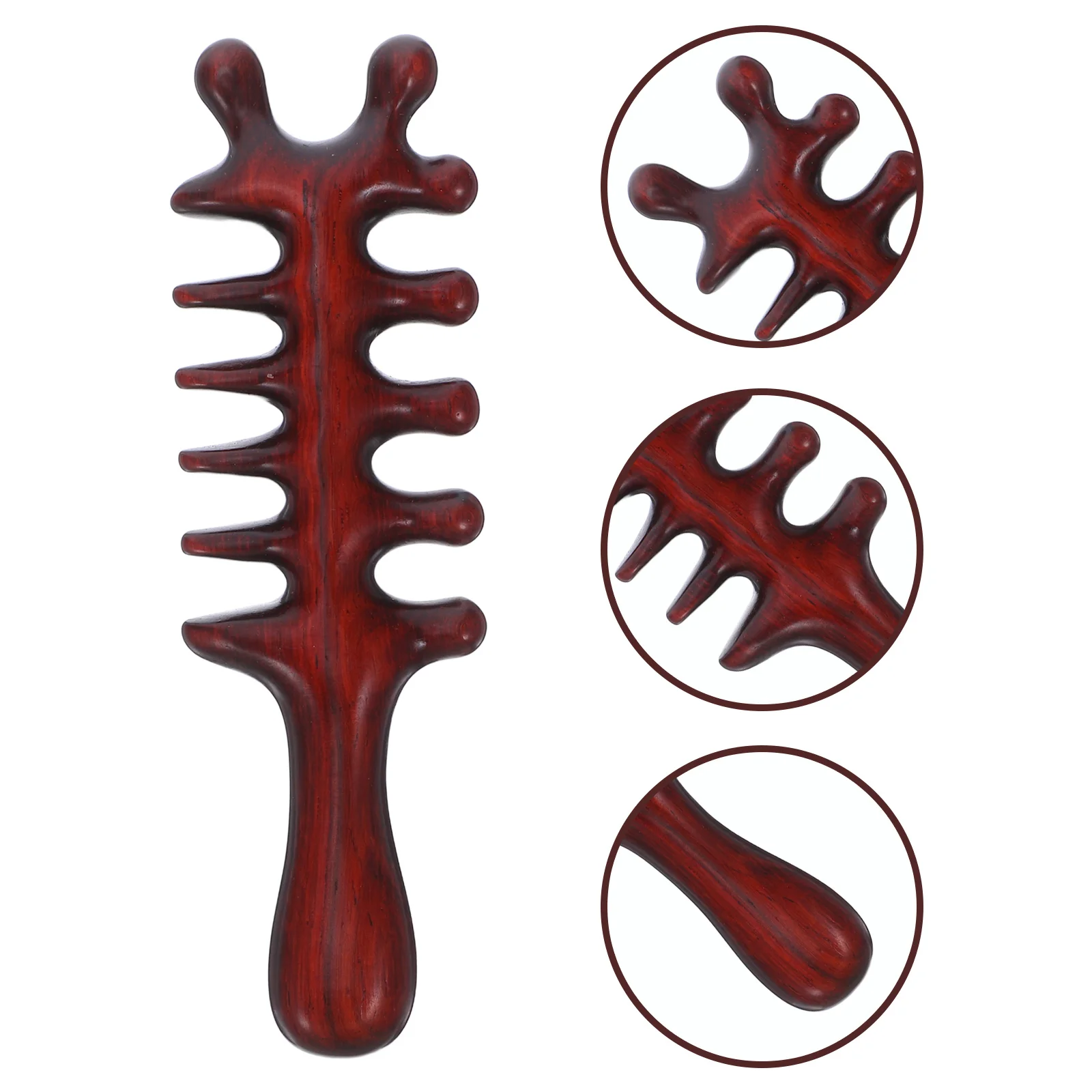 

Natural Wood Scalp Thick Curly Ergonomic Handmade Detangling With Wide Teeth For Head Massage Travel Daily Care