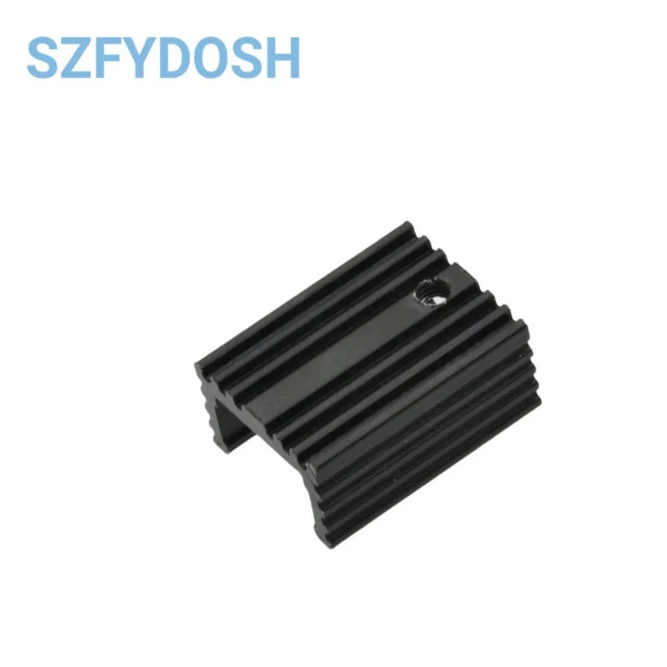 5PCS TO-220 Triode Heatsink Radiator Cooler Radiator 21x15x10MM SCR Black U-type Aluminum Heat Sink