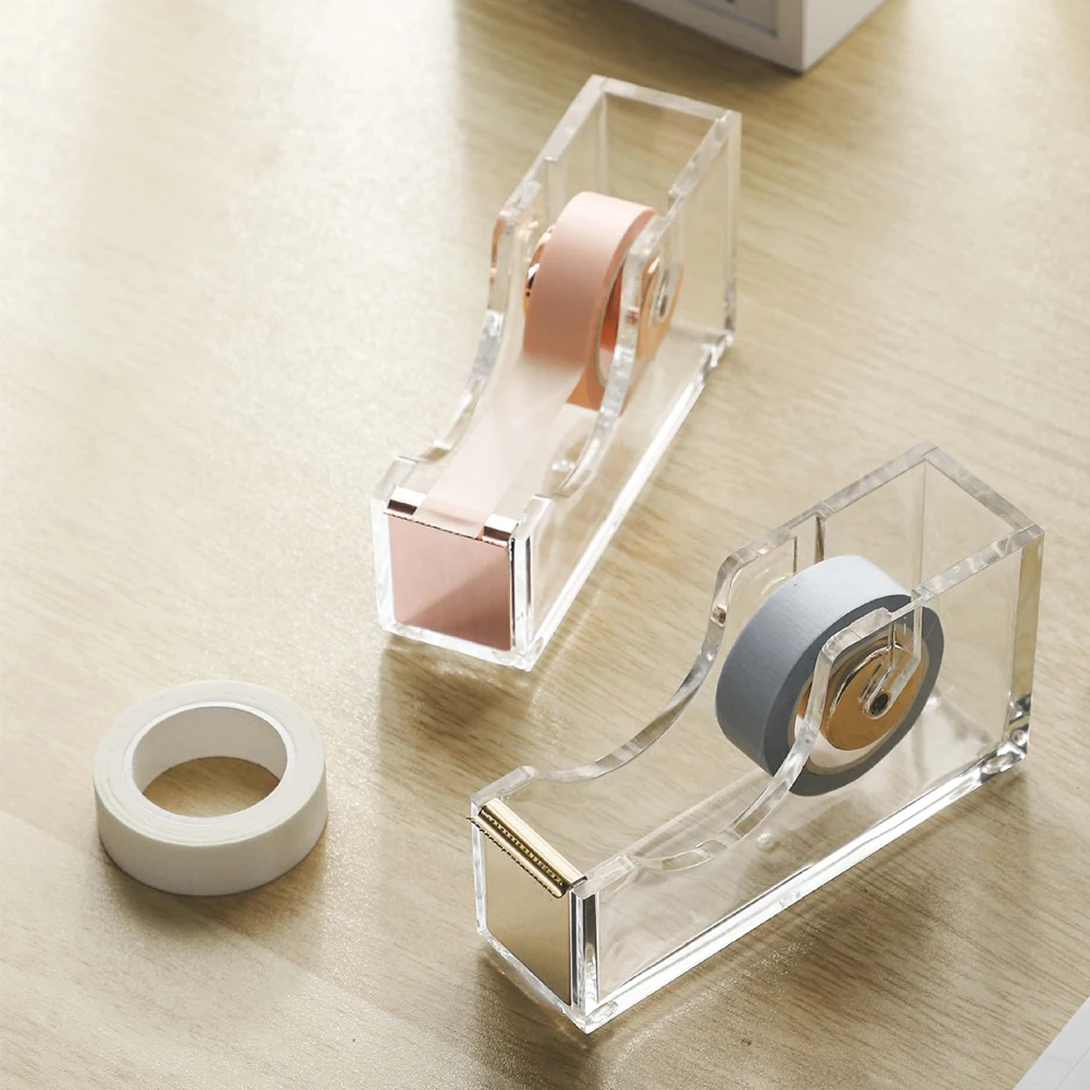 

Acrylic Tape Dispenser Practical Cute Portable Desktop School Office Supplies Art Projects Craft Tools