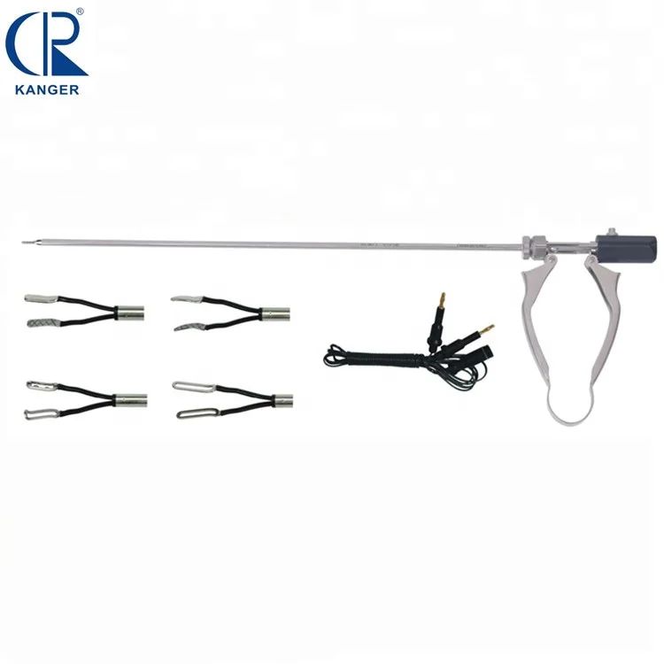Laparoscopic Instruments Plastic Handle Bipolar Coagulation Forceps With Bipolar Cable