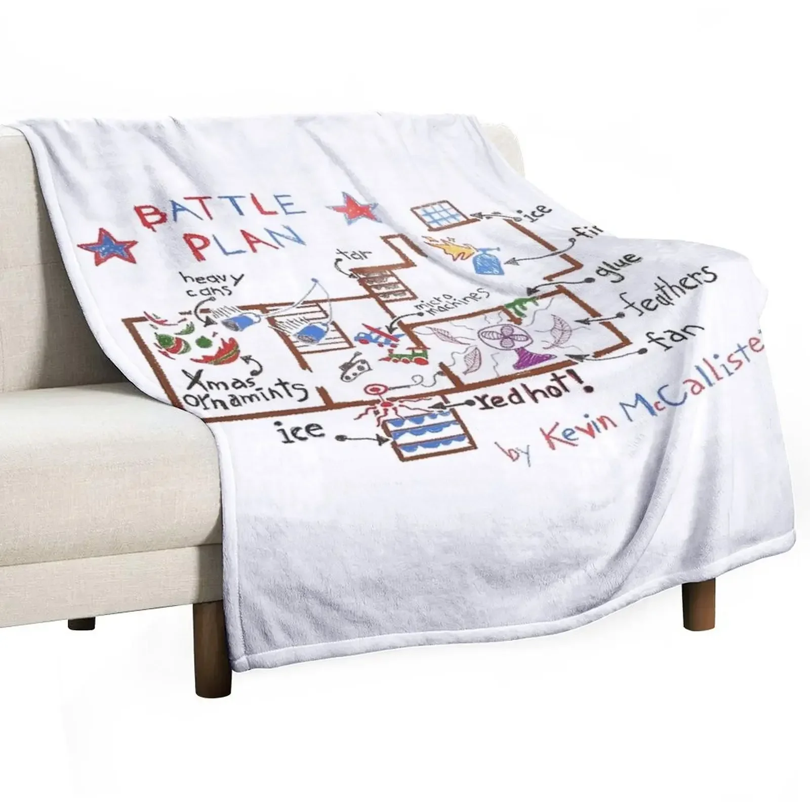 

Home Alone Kevin's Battle Plan Throw Blanket Kid'S sofa bed Vintage funny gift Blankets