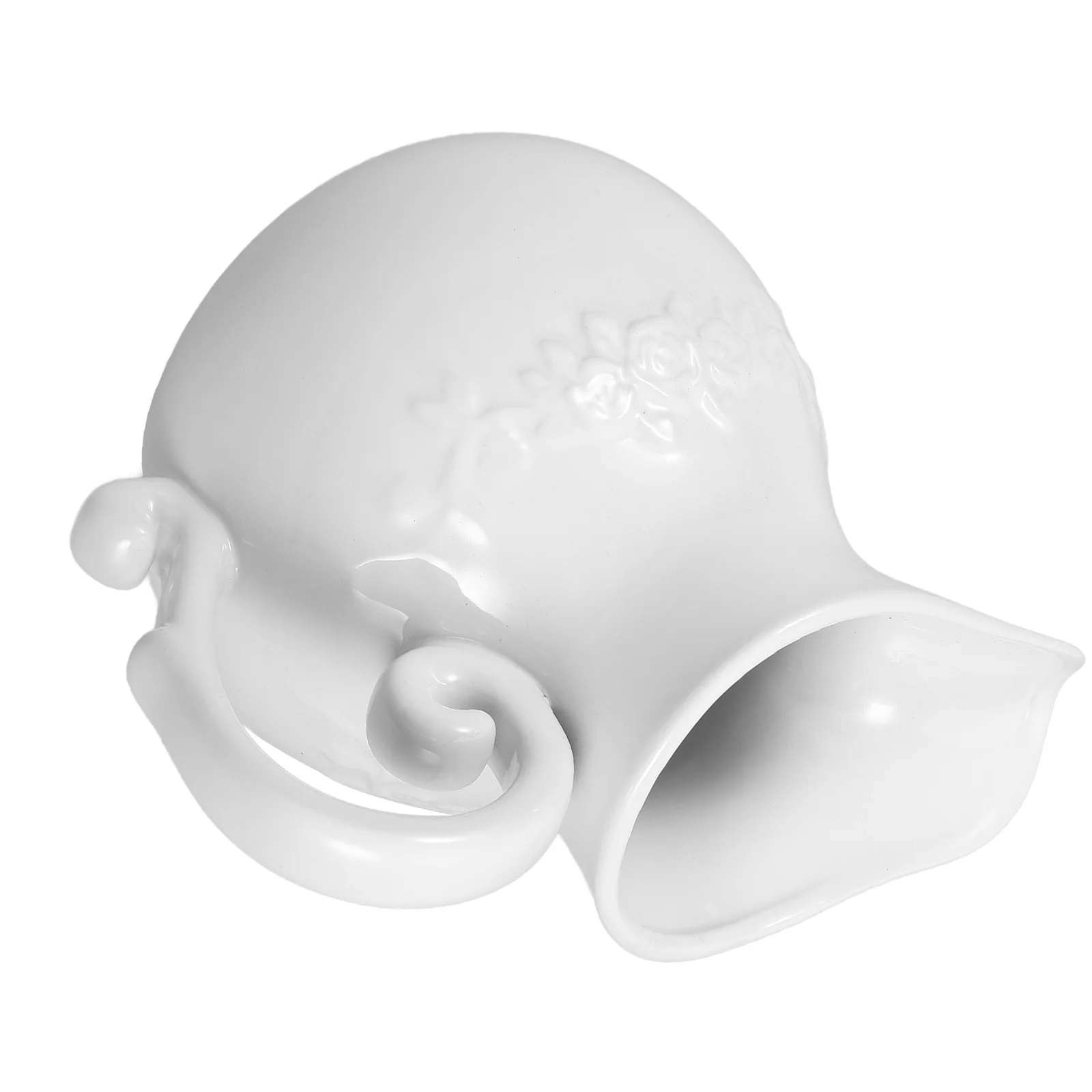 

Ceramic Floral Vase Pitcher Shape Creative Flower Holder Stable Flat Bottom Decorative Vase for Indoor Home Office Use