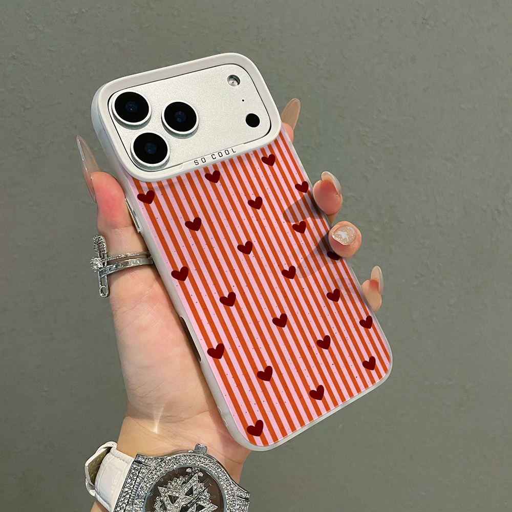 Herz- und Streifenmuster Luxus-Handyhülle für Xiaomi Redmi Note 17 Pro Max Hüllen für Redmi Mi 11 Lite 5G 12 14T 15T 13T Pro Lederhülle – Detail 2