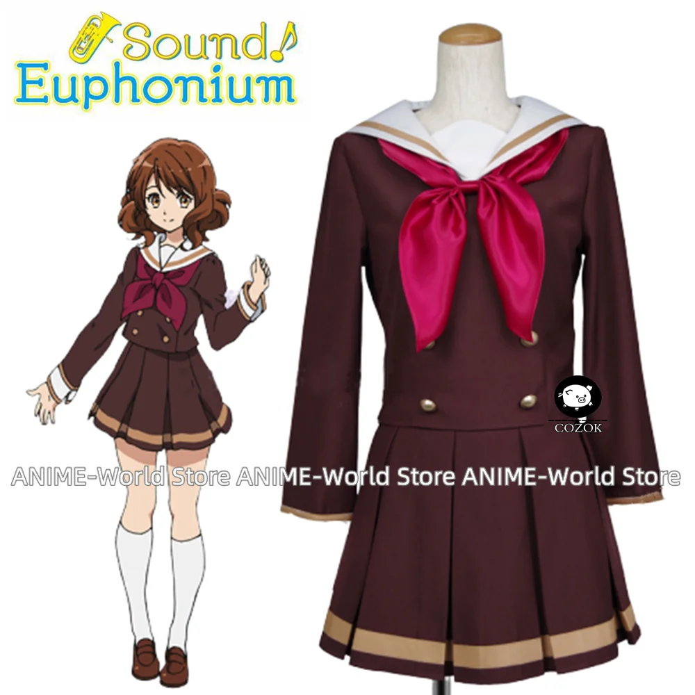 3 Color Sound Euphonium Houmae Kumiko Kitauji Long Sleeve School Uniform Cosplay Costume Free Shipping