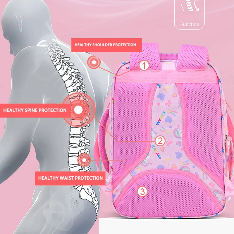 Arco-íris Mochilas Escolares Bonito À Prova D' Água Grande Capacidade Mochila para Estudantes Primários Meninas Meninos Kawaii Cartoon Schoolbags