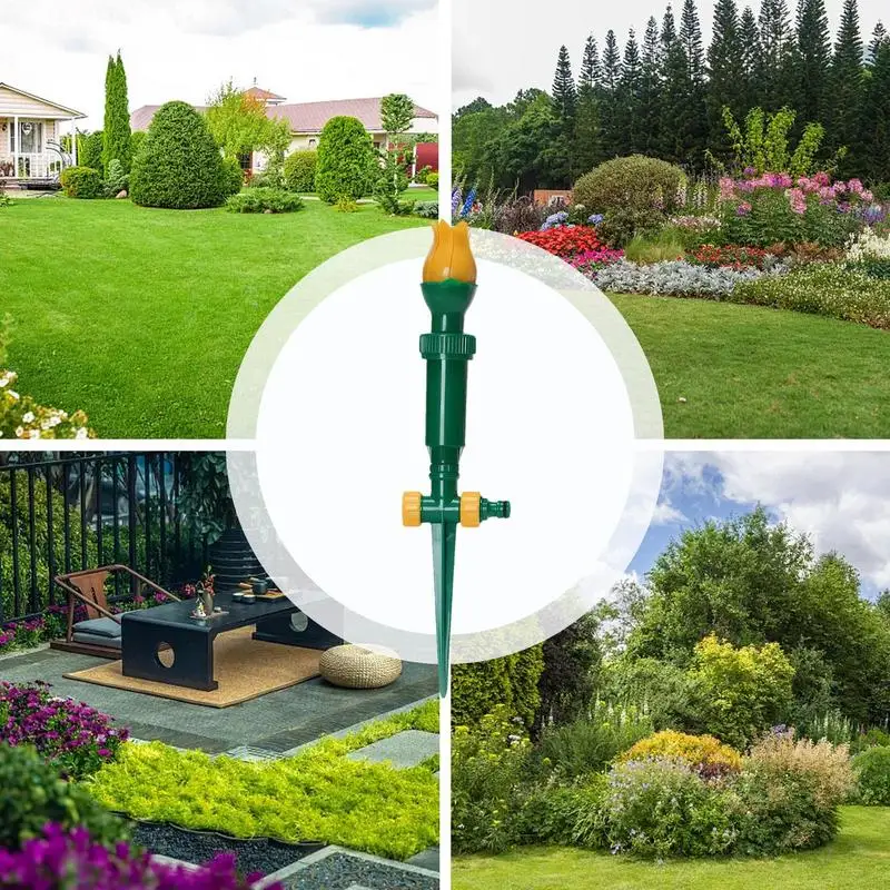 Aspersor de água para gramado em forma de flor, gramado e jardim, irrigação automática, sistema de rega de jardim para quintal e parque