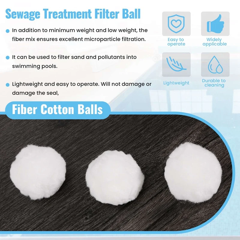 Swimming Pools Filter Balls Portable Wet Dry Cotton Canister Clean Fish Tank Filter Material Water Purification Fiber 200G