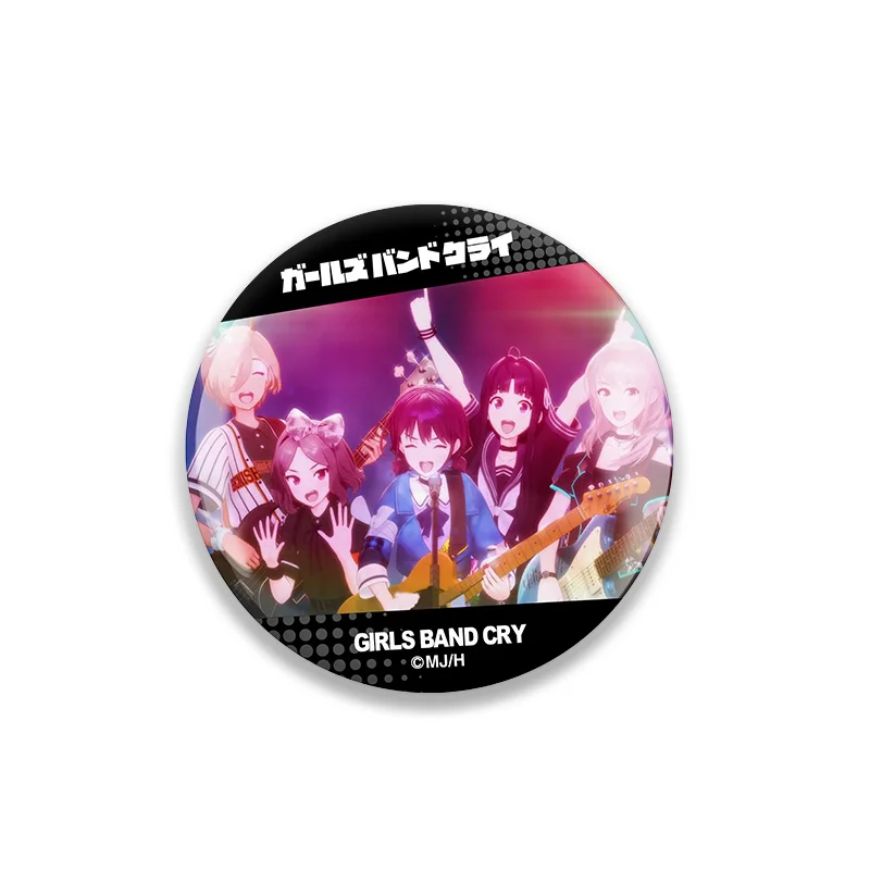 Anime Girls Band Cry NINA ISERI MOMOKA KAWARAGI Cosplay Pins Metal Badge Itabag Button Brooch ita-bag Decor Gift