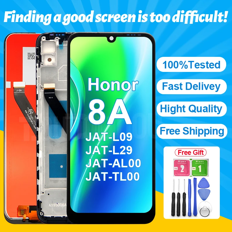 6.09'' Honor 8A LCD For Huawei Honor Play 8A Display JAT-L09 JAT-L29 JAT-AL00 TL00 Touch Screen Digitizer Assembly Replacement