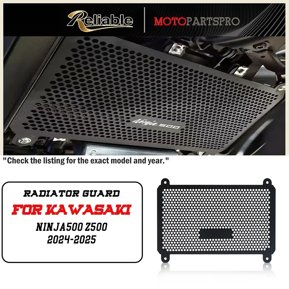 

For KAWASAKI Ninja 500 Z500 Ninja500 Z500 2024 2025 Motorcycle Radiator Guard Grille Water Tank Net Guard Protector Grill Cover