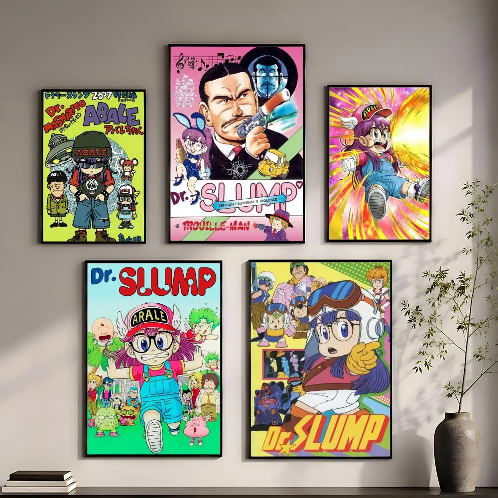 Pôster de Desenho Animado Dr. Slump Arale, Pôster Autoadesivo em PP, Decoração de Parede para Casa, Arte em HD sem Resíduos