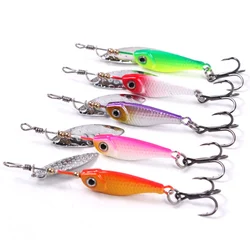 Fishing spinner bait 8g-23g rotaing spoon lure metal artificial baits fish wobbler winter ice fishing jig pike bass lure Tackle