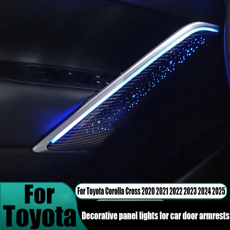 

Для Toyota Corolla Cross 2020 2021 2022 2023 2024 2025 панель подлокотника двери автомобиля декоративный светильник детали модификации салона автомобиля