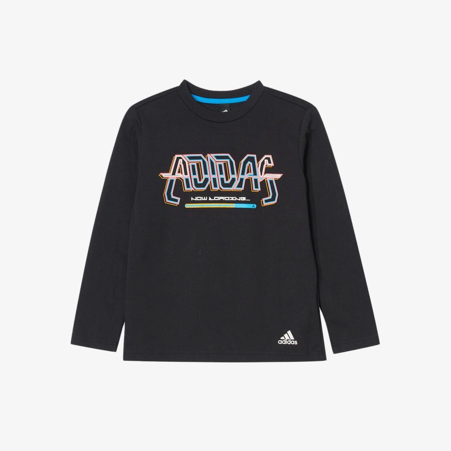 Camiseta Adidas original de manga larga para niños, ropa deportiva con estampado de letras H59757