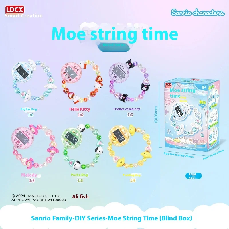 

Diy Cute String Time Watch Electronic Watch Girl Cute Bracelet Kuromi My Melody Animation Surrounding Gift Decoration.