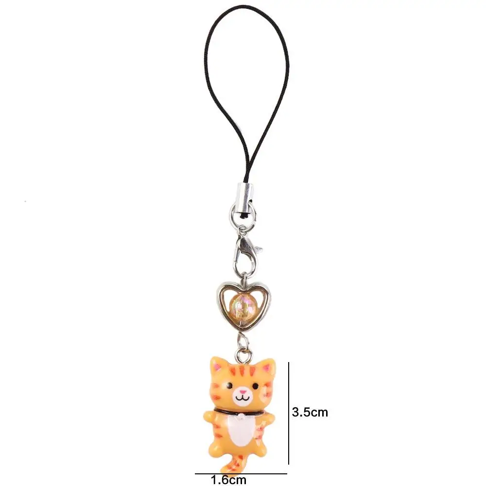 Porte-Clé avec Pendentif en Forme de Chat pour Décoration de Sac, Lanière Anti-Perte, Bijoux, Cadeau, Y2K