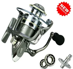 New 5.2:1 Spinning Fishing Reel Max Drag 12Kg Carp Fishing Reel 1000-7000 Aluminium Spool Spinning Saltwater Wheel Pesca