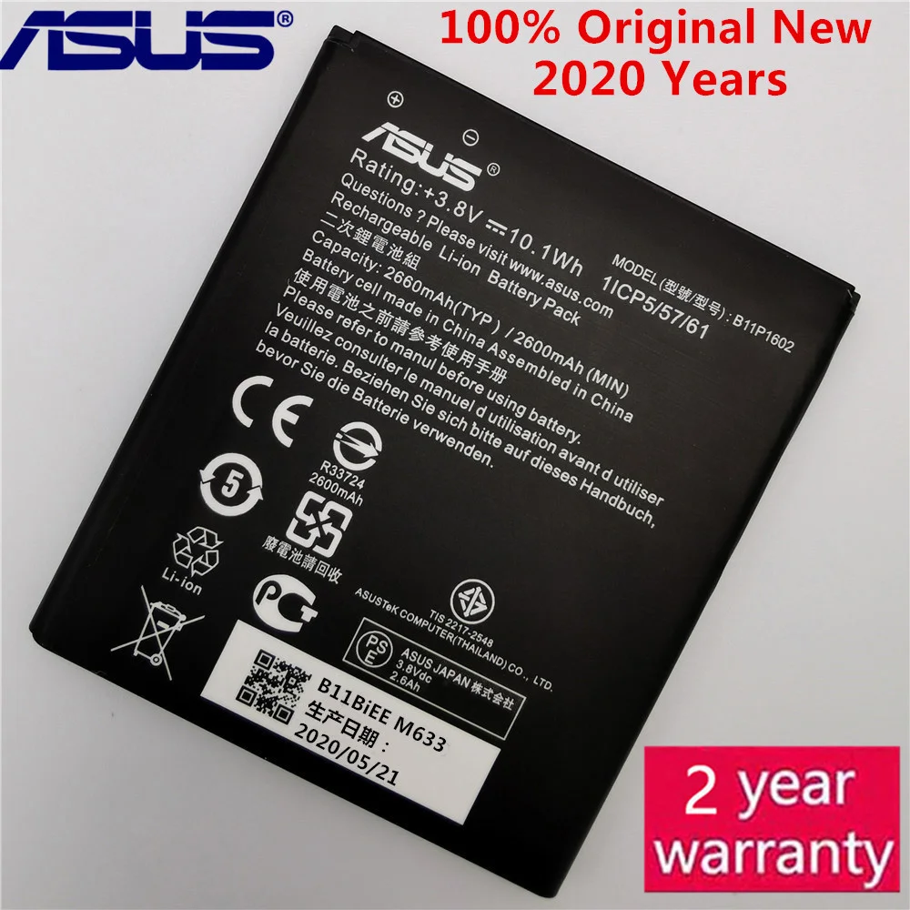 ASUS 100% Original B11P1602 2600mAh NEW Battery For Asus Zenfone Go 5\