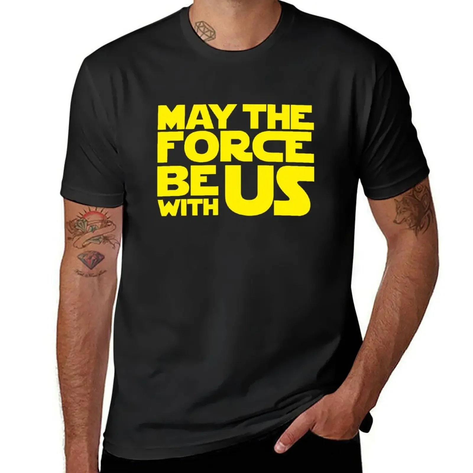 May The Force Be With Us T-Shirt sweat custom t shirt mens plain t shirts