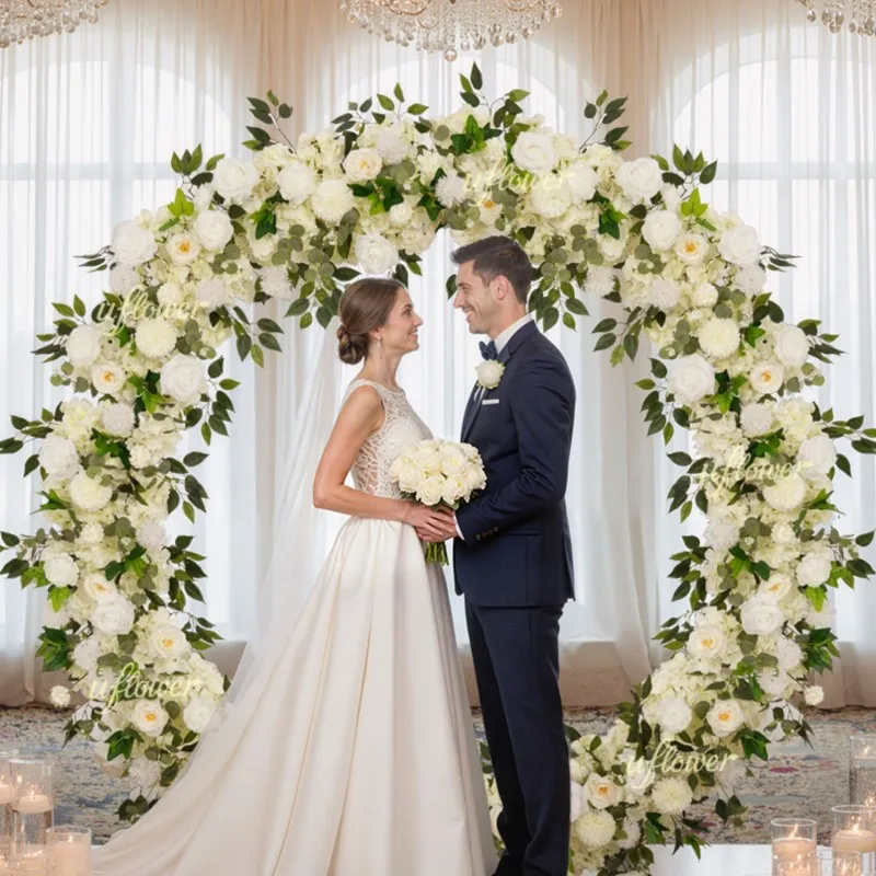 

Искусственные цветы для свадебной арки «Белая роза Остин» 2026, композиция для стола, декор для свадьбы своими руками, цветочный фон, реквизит для вечеринки