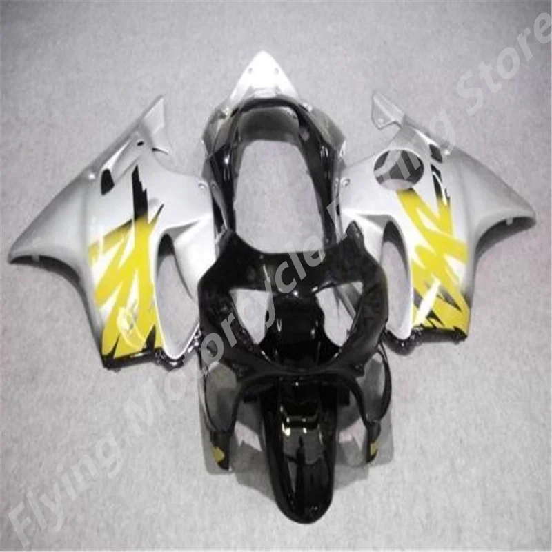 Perfect Fitment Fairings Kit for HONDA CBR600 F4  CBR600F4 1999 2000 CBR600 Injection 99 00 silver black yellow Bodywork Set