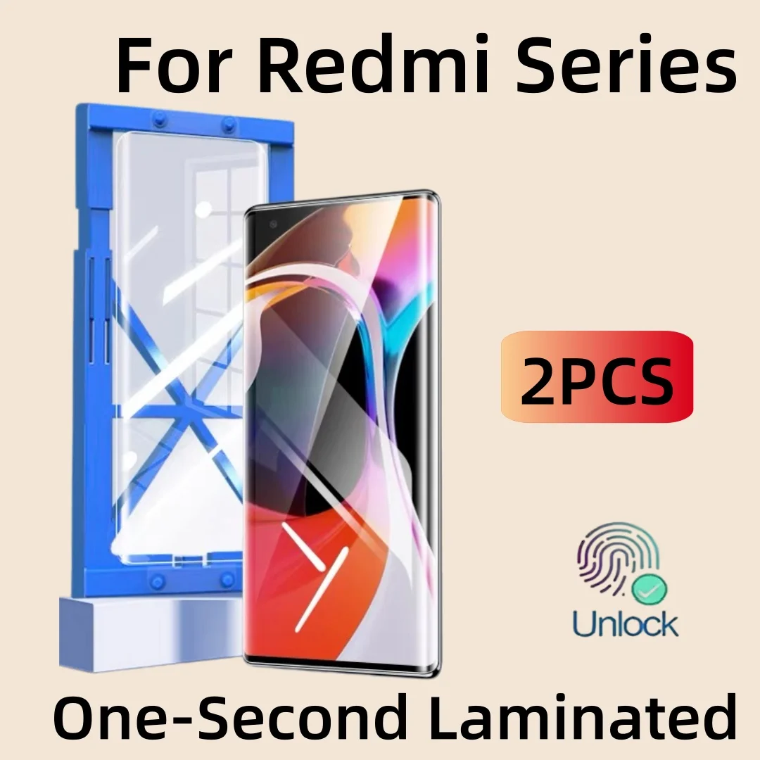

2Pcs For Redmi Note 15 14 13 Pro Plus 13 14ProPlus Note15 Explosion-proof Screen Protector With Install Kit Not Tempered Glass
