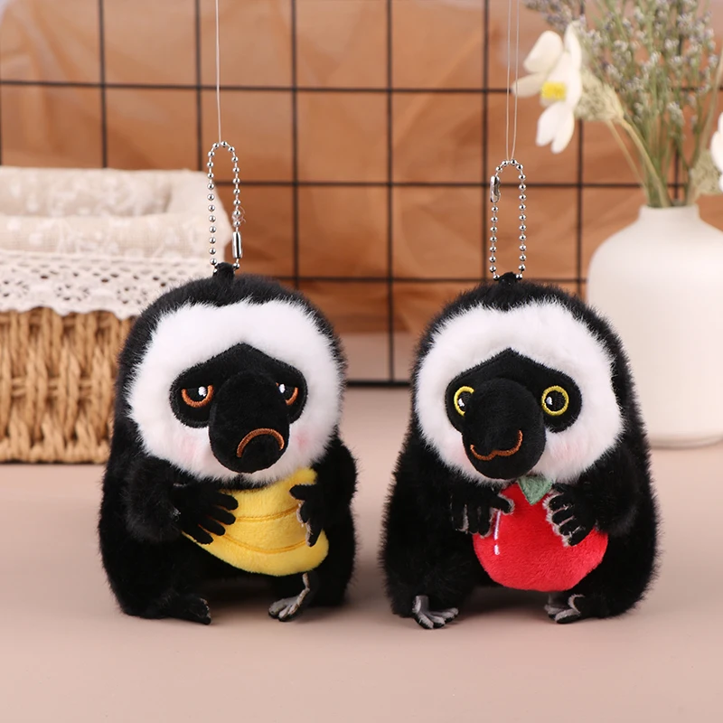 Lindo mono de peluche de dibujos animados para niños, juguete de Animal de peluche suave, muñeco de peluche, encantador colgante de mochila, regalos de cumpleaños