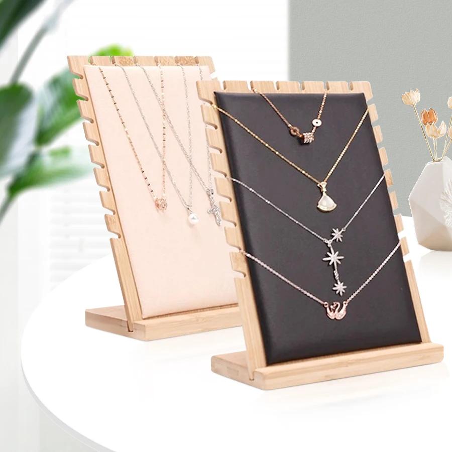 Creative Solid Wooden Necklace Frame for Jewelry Display