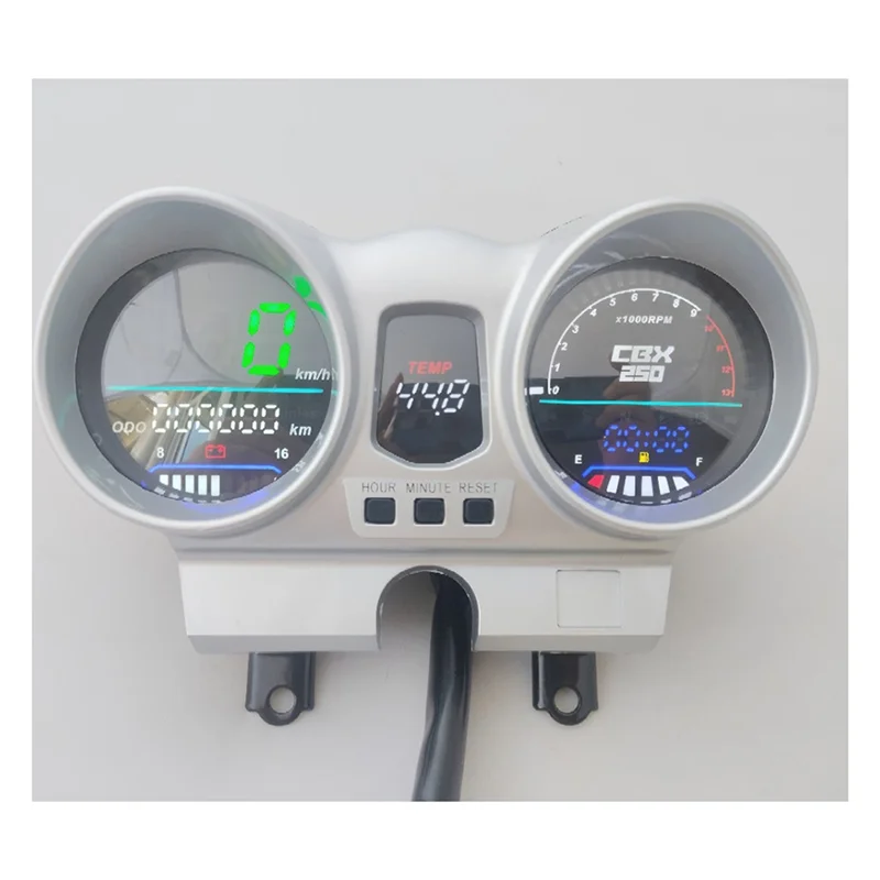 AASS-Tacho مقياس سرعة الدوران 12 فولت LCD لوحة القيادة العالمي للدراجات النارية عداد السرعة لهوندا CBX250 CBF250 الإعصار 2001-2008 #2