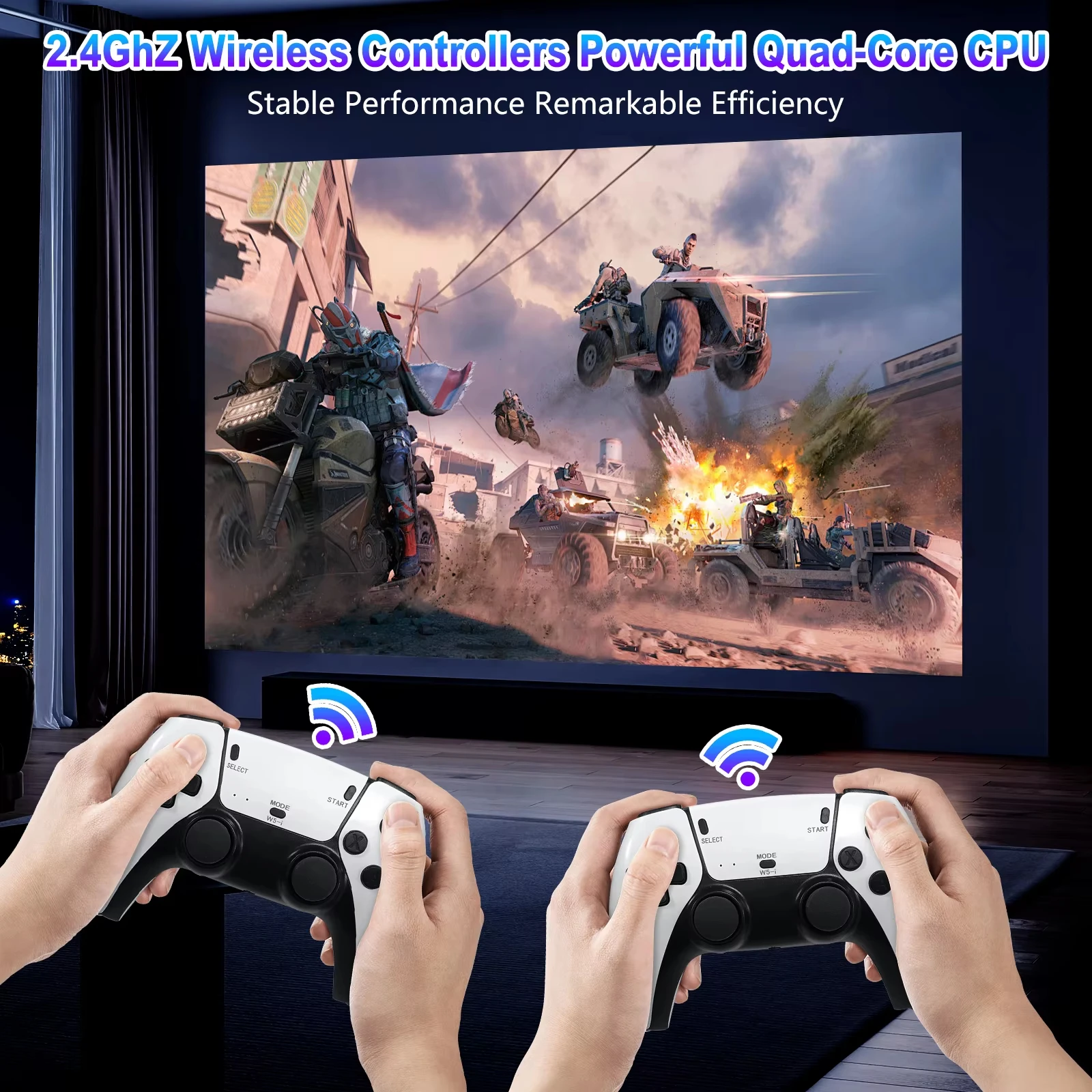 4K TV 게임 스틱 M15 비디오 게임 콘솔 64G 내장 20000가지 게임 무선 컨트롤러 게임패드 레트로 휴대용 게임 콘솔