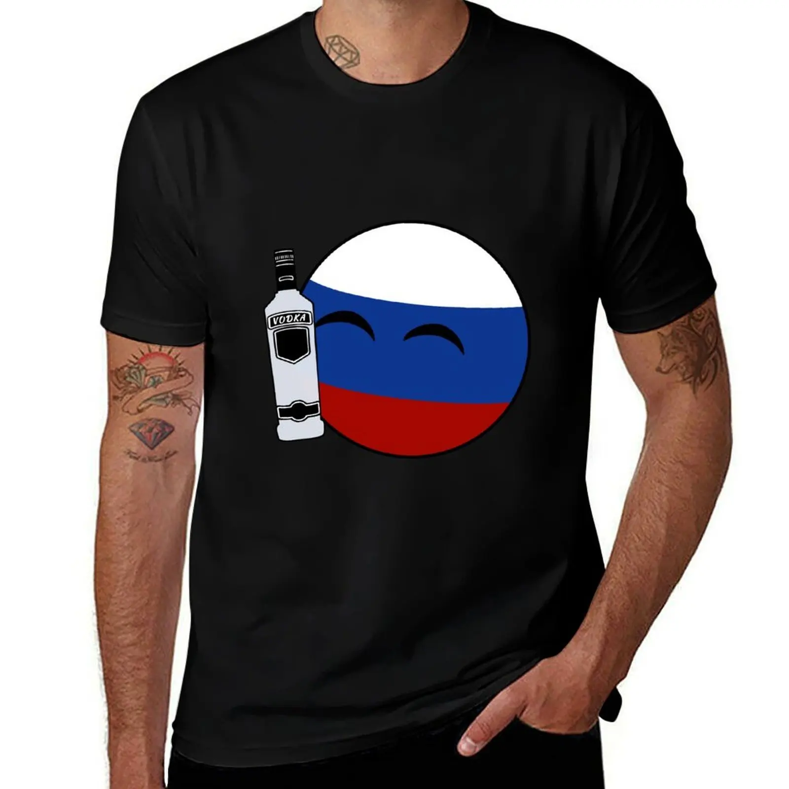 

russiaball chibi T-Shirt custom shirt funny gifts plus size clothes mens workout shirts