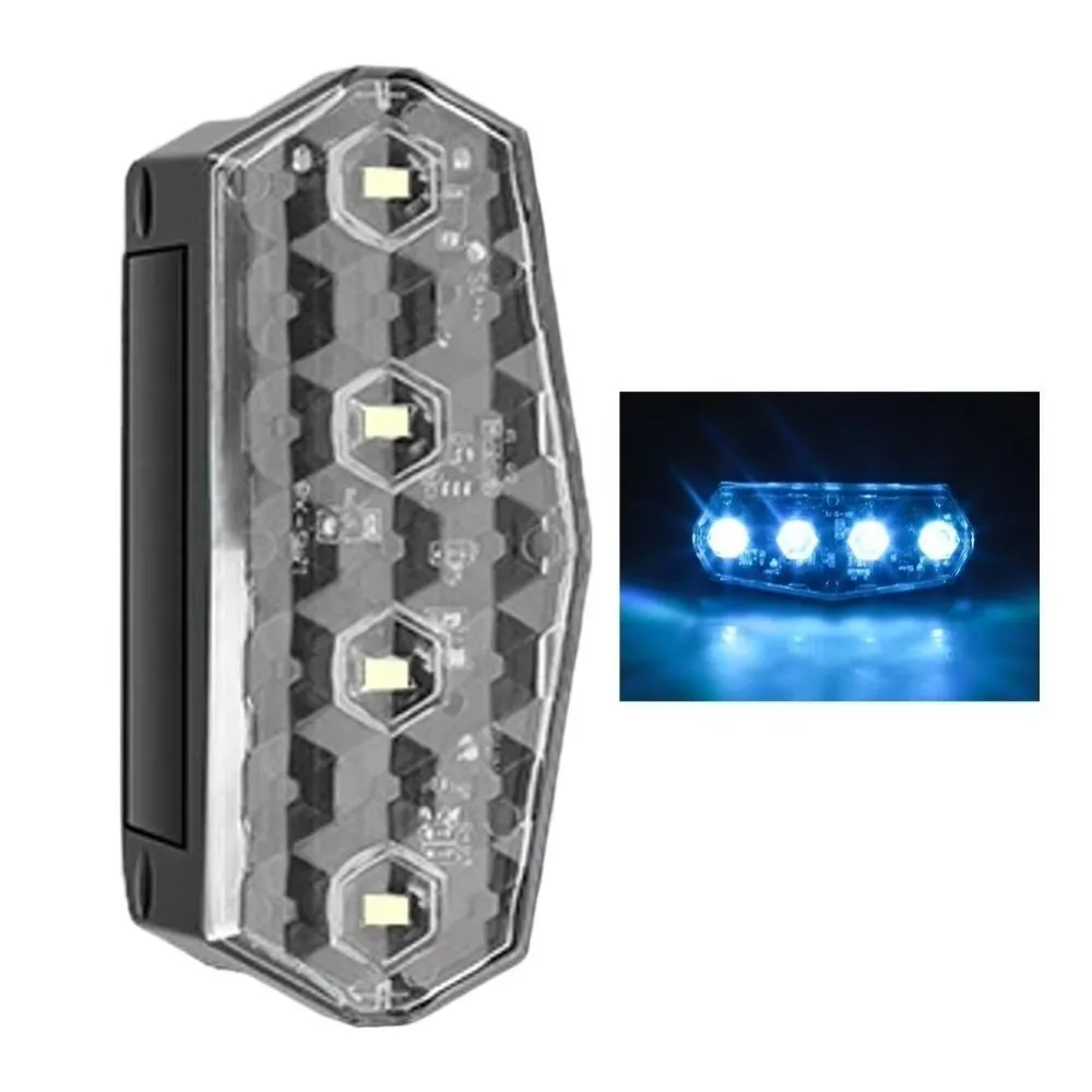 No Wiring Solar Side Marker Light Right Angle Smart Sensor Smart Warning Light Vibration Activated Waterproof Solar Warning Lamp