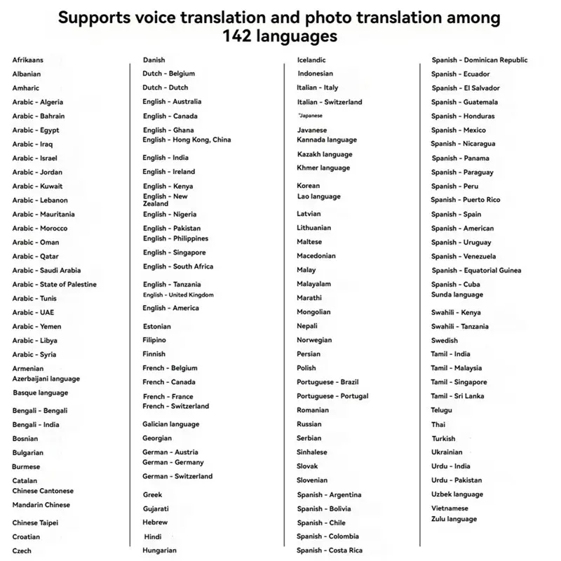 ABSY Echtzeit-Chat-Sprachfotoübersetzung, 2,8-Zoll-AI-Sprachübersetzer, unterstützt 142 Sprachen, Online- und Offline-Aufzeichnung