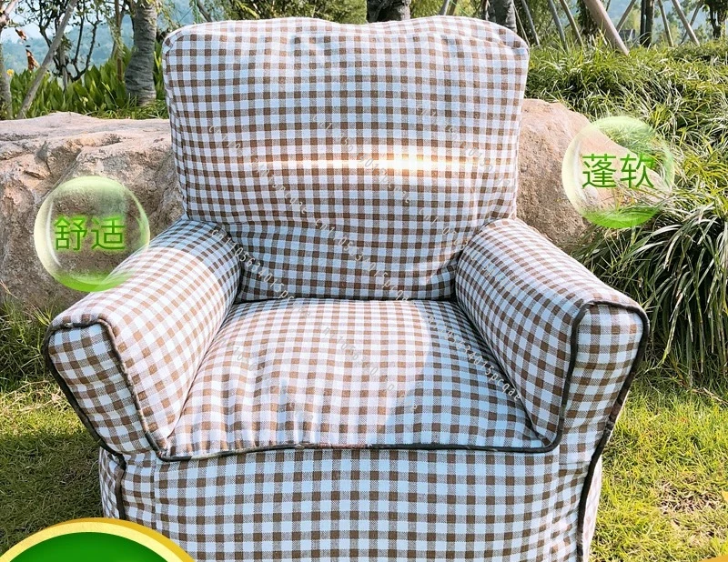 

Children's Sofa Art Small Sofa Single Cute Pet Vintage Plaid Sofa