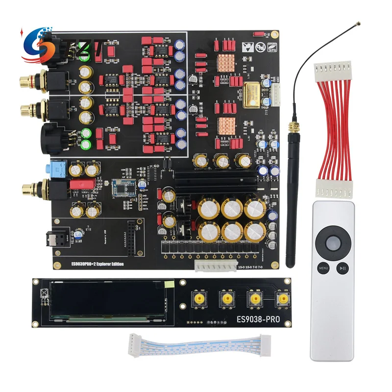 TZT Dual ES9038PRO Decoder Board DAC Board DSD 384K /Amanero USB /Bluetooth 5.0 Lossless Fiber Coaxial Decoder