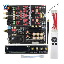 TZT Dual ES9038PRO Decoder Board DAC Board DSD 384K /Amanero USB /Bluetooth 5.0 Lossless Fiber Coaxial Decoder