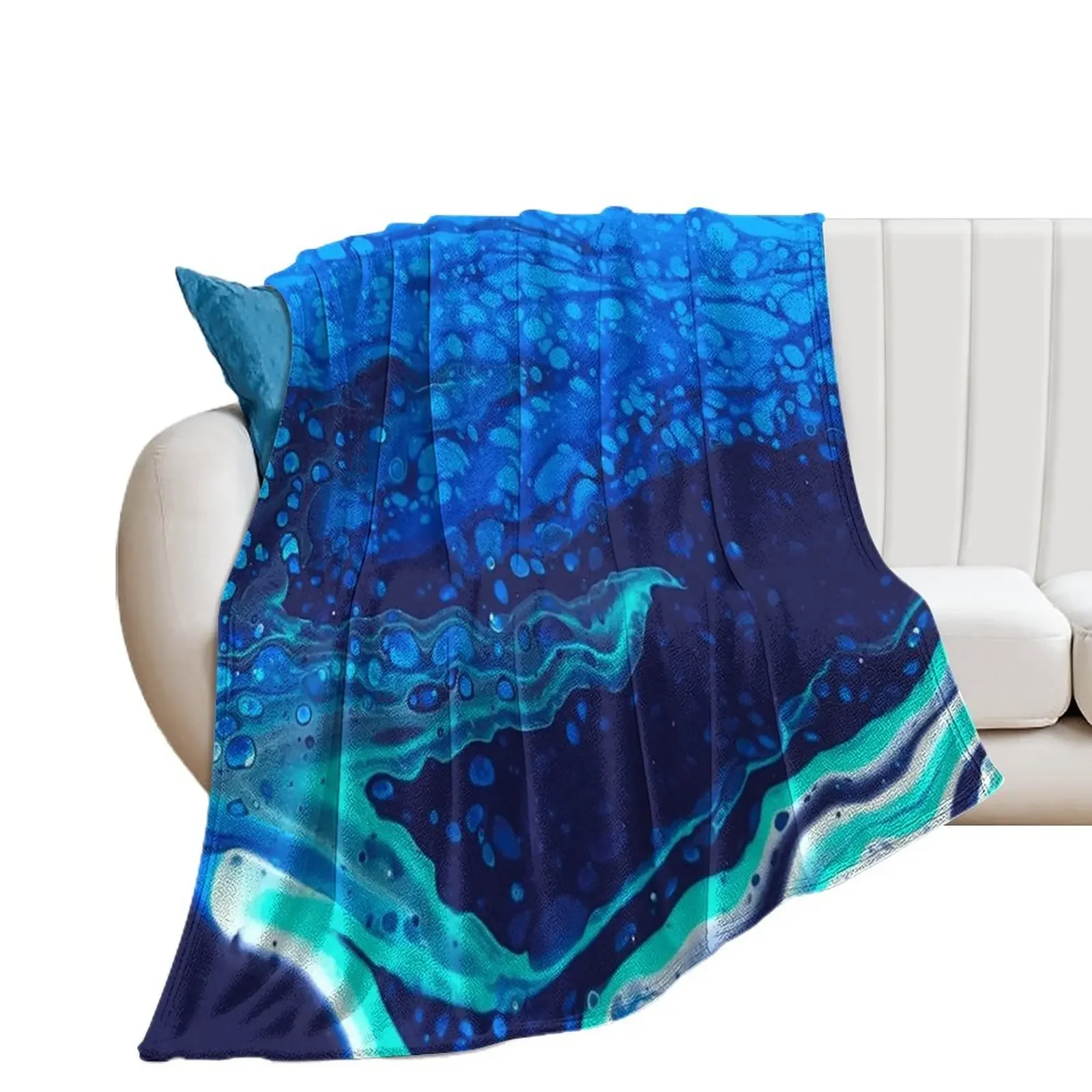 

Waves Acrylic Pouring Throw Blanket Stuffeds Large Luxury Brand Blankets