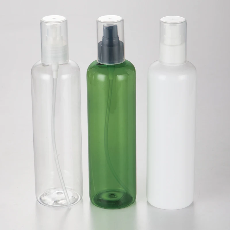 

300ML X 20 White Transparent Green Skin Care Lotion Cream Pump Containers Empty Cosmetic Shampoo Packaging Bottle With Dispenser