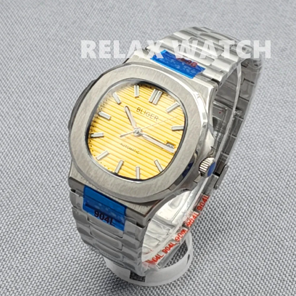 40mm Square Watch Multi Color Dial Sapphire Glass Stainless Steel Japan Nh35a Automatic Movement Nautilus