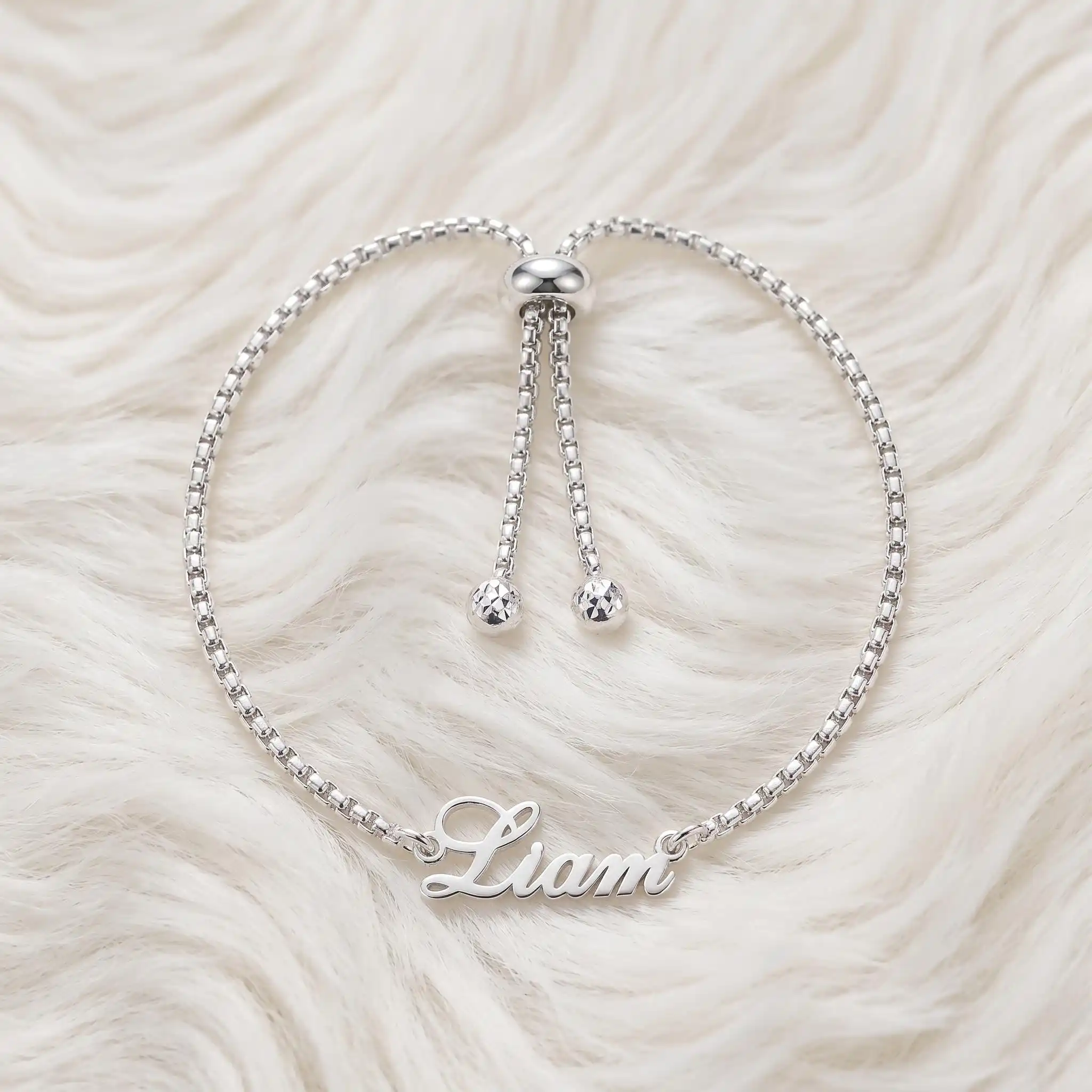 Customized Name Bracelet Women Kids Stainless Steel Adjustable Stretch Arabic Letter Bracelets with Box Chain Gifts - view 4