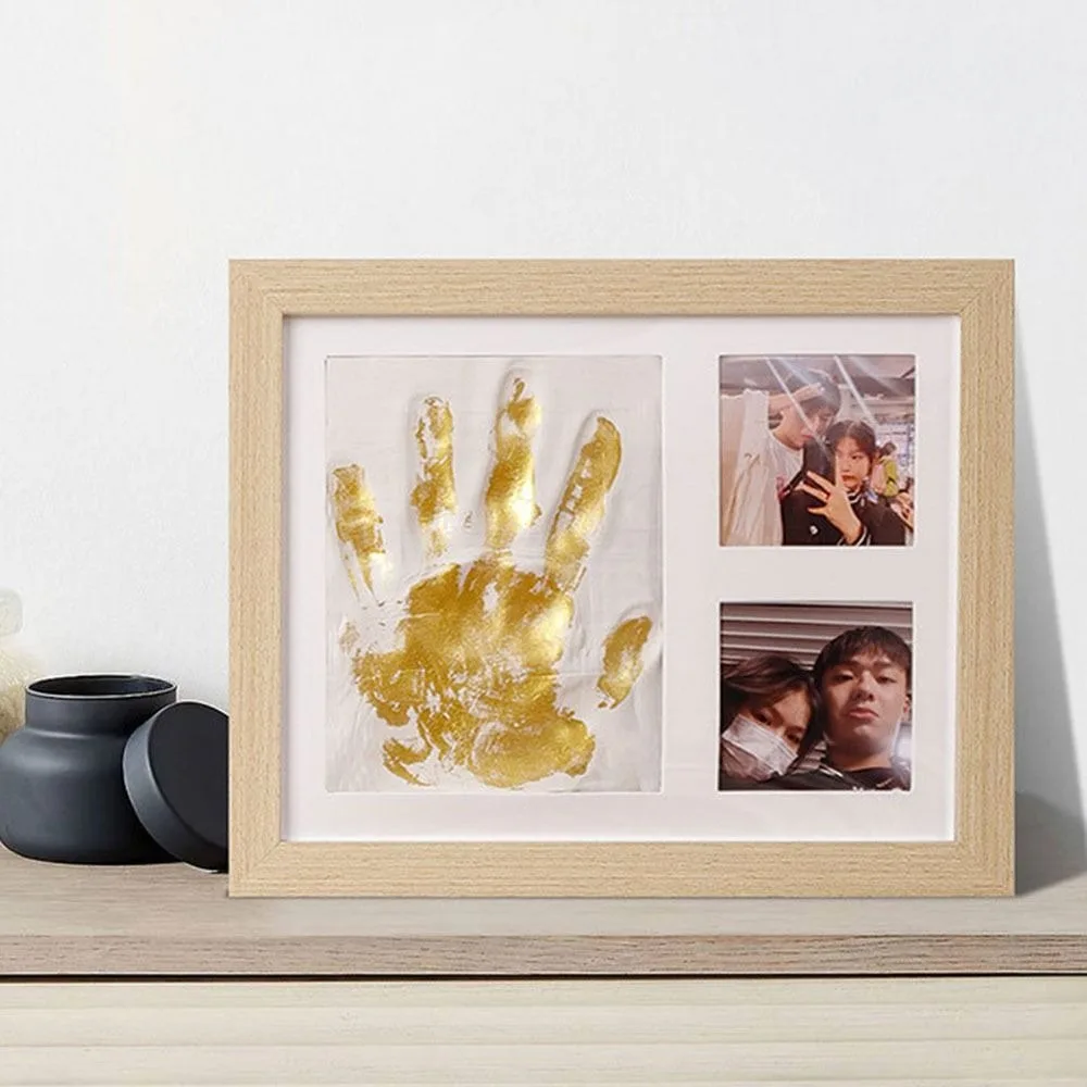Non-Toxic DIY Keepsake Kit Safe Creative Footprint Frame Exquisite Clay Mold Handprint Kit Newborn Baby